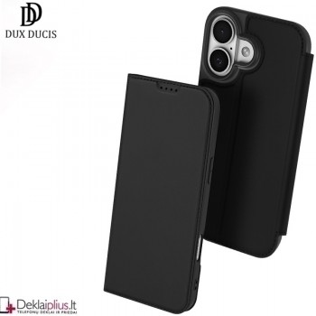 Dux Ducis Skin Pro dirbtinės odos dėklas - juodas (Apple Iphone 17) Dux Ducis Skin Pro dirbtinės odos dėklas - juodas (Apple Iphone 17)